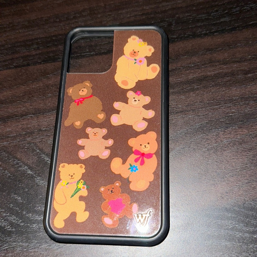 Wildflower teddy bear iPhone 12 case